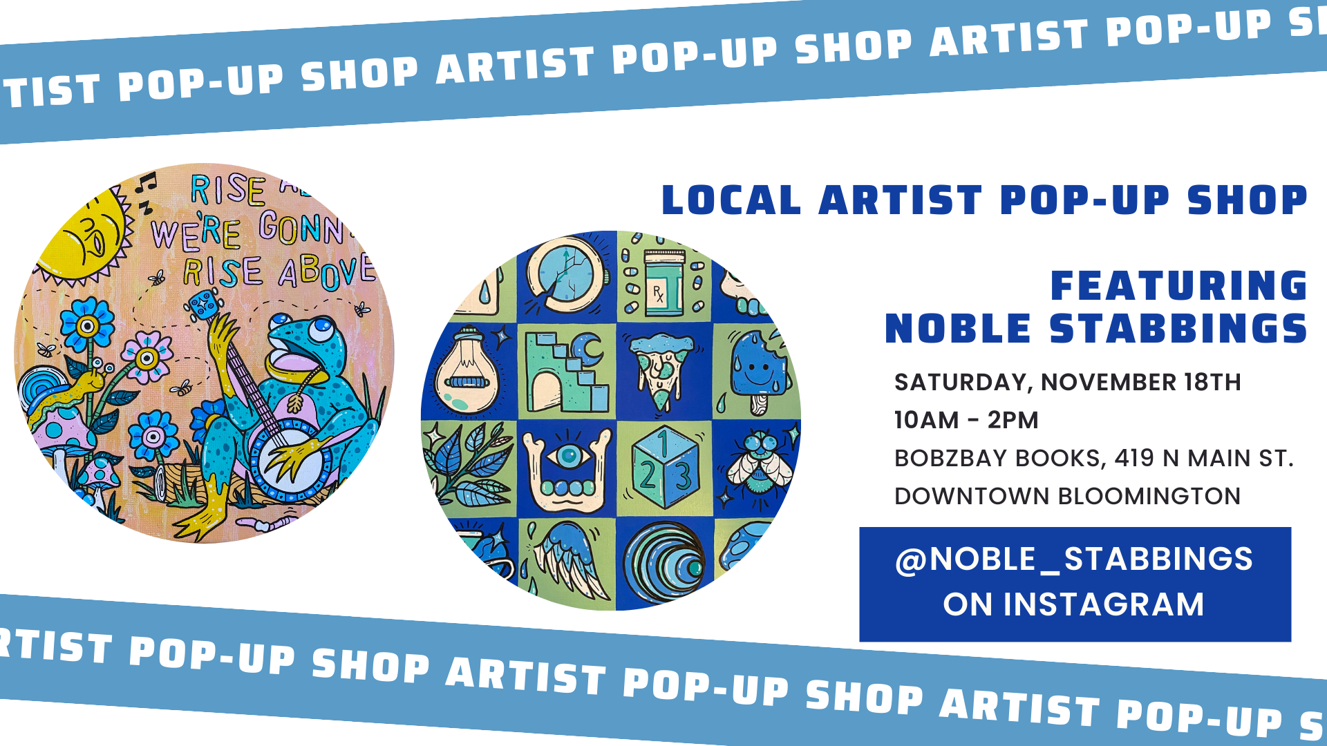 Art Pop-Up Shop with Local Artist Noble Stabbings
