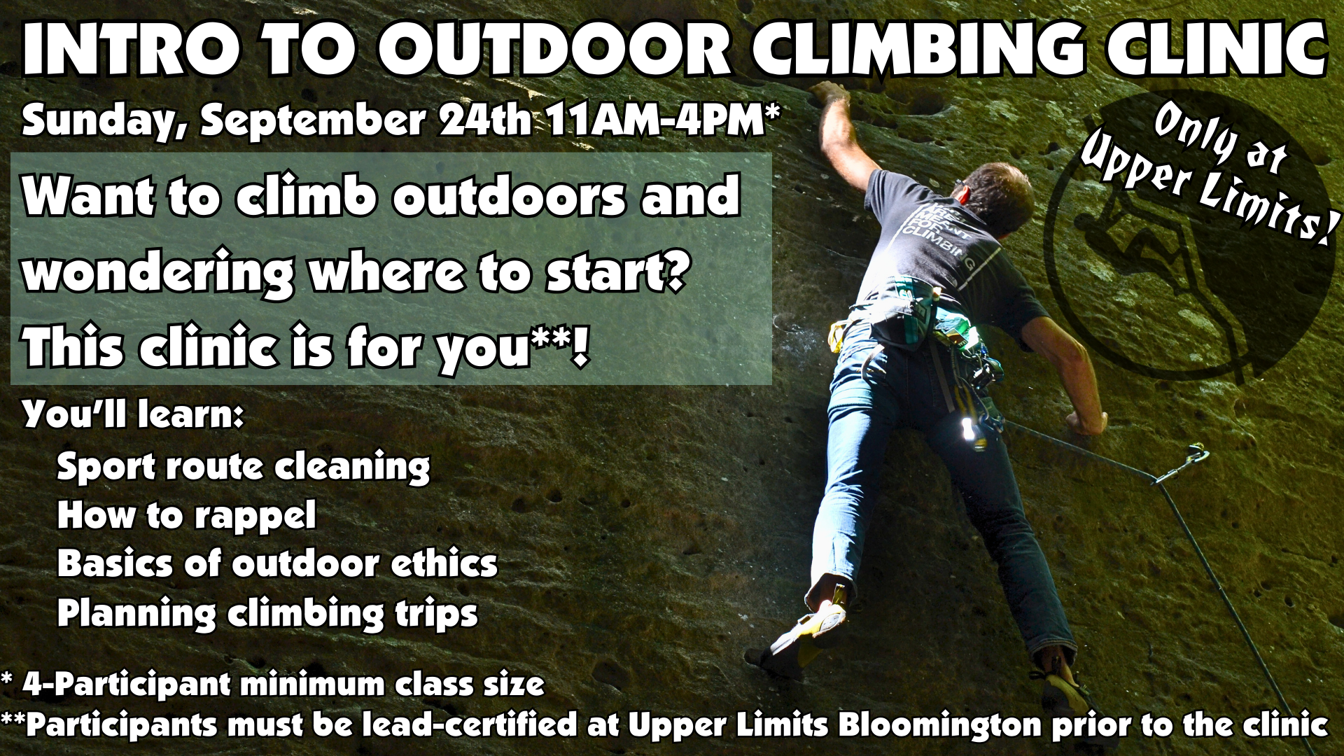 Intro to Outdoor Climbing Clinic