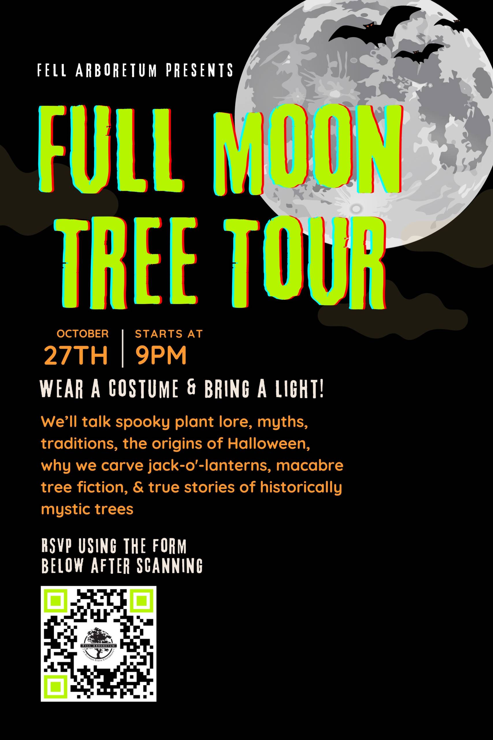 Full Moon Tree Tour in the Fell Arboretum