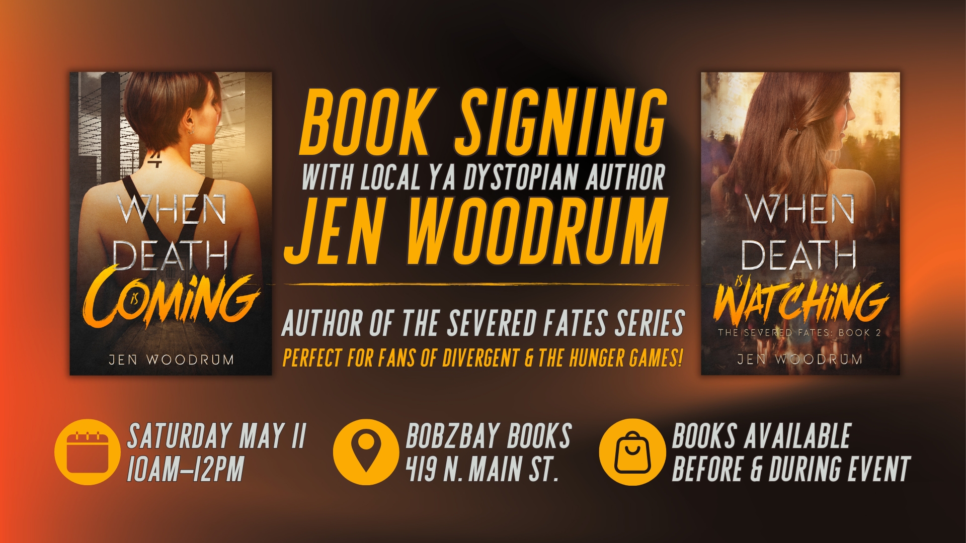 Book Signing with YA/Teen Dystopian Author Jen Woodrum at Bobzbay Books