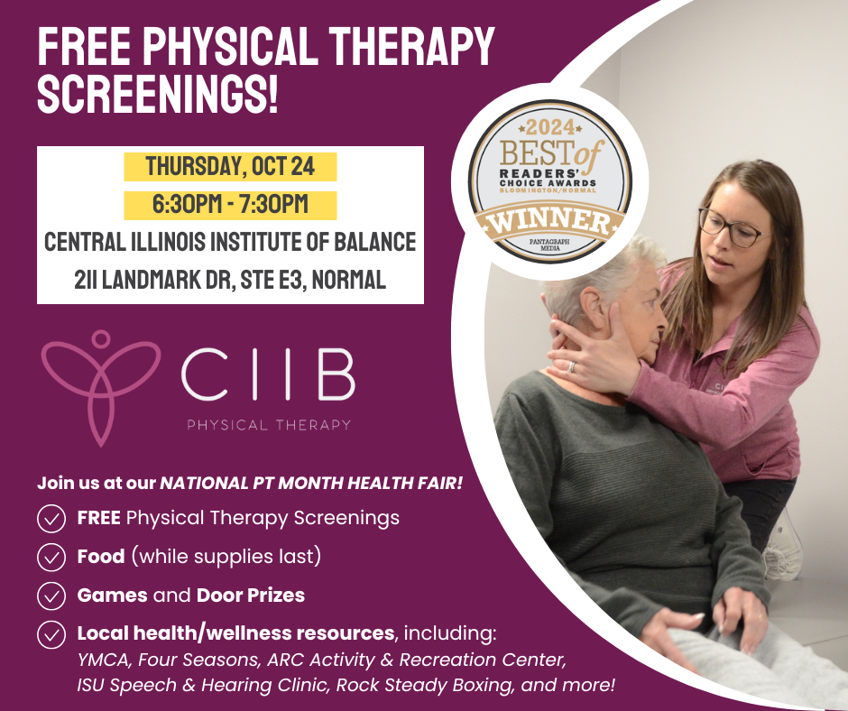 FREE Physical Therapy Screenings! - National PT Month Health Fair at CIIB Physical Therapy