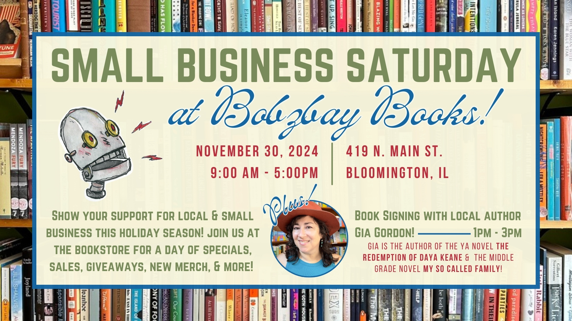 Small Business Saturday at Bobzbay Books