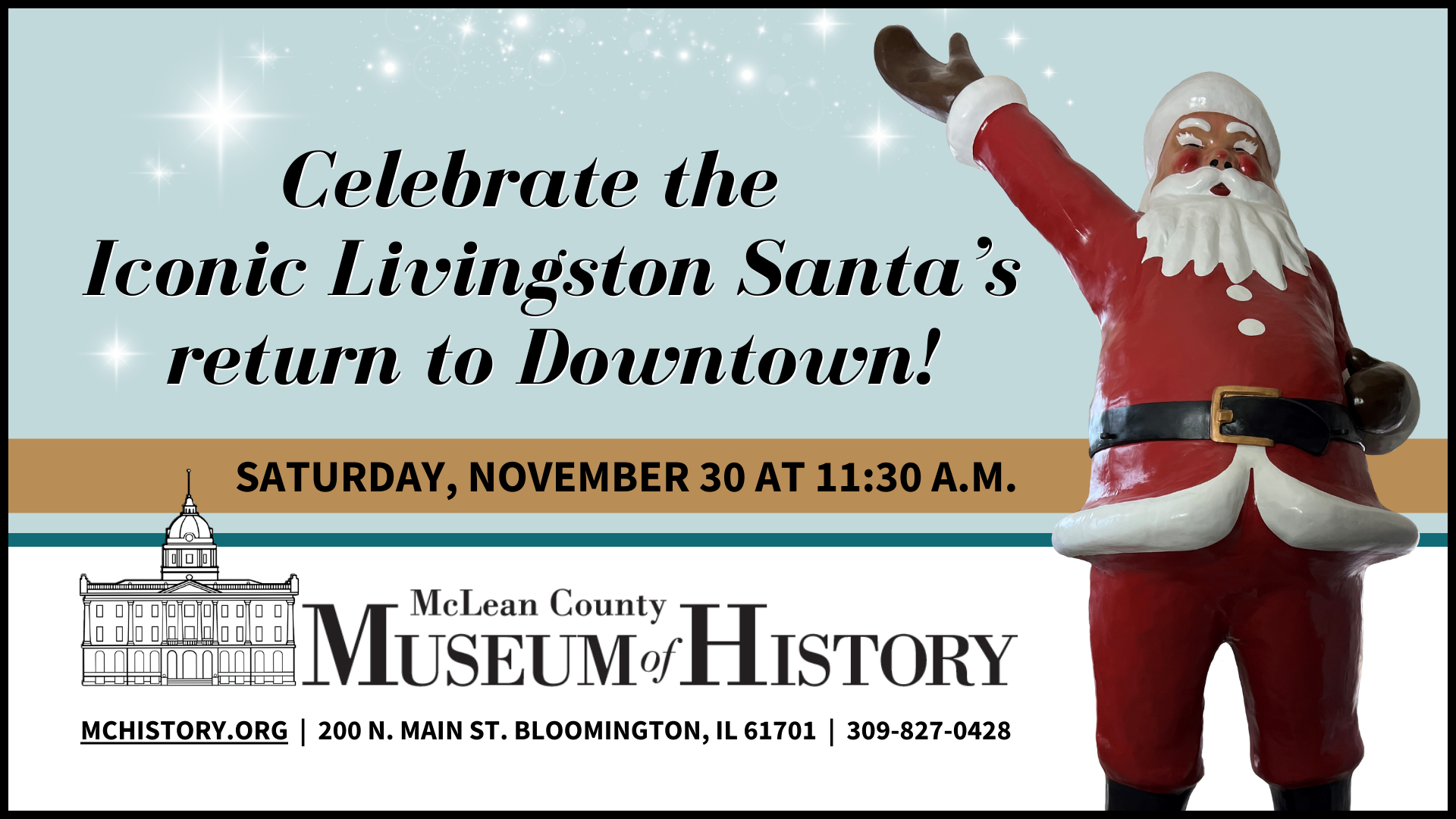 Unveiling the Iconic 14 ft Livingston's Santa on the Museum Square