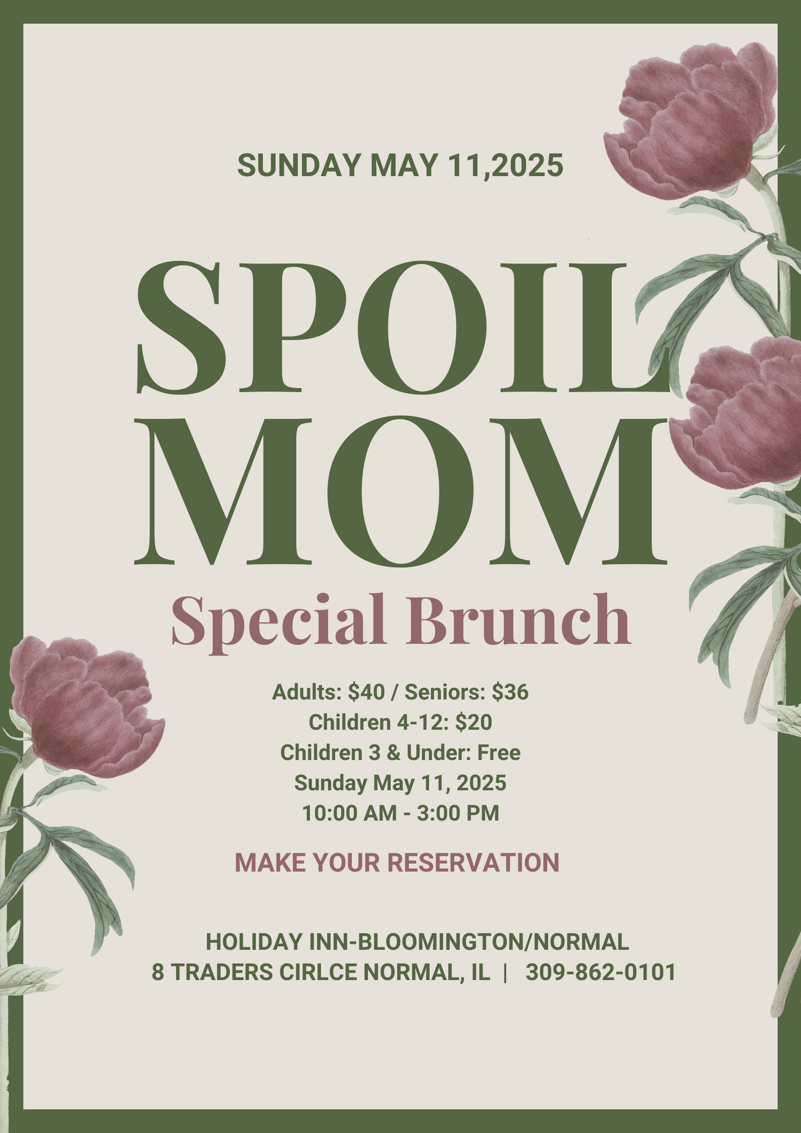 SPOIL MOM-Mother's Day Brunch